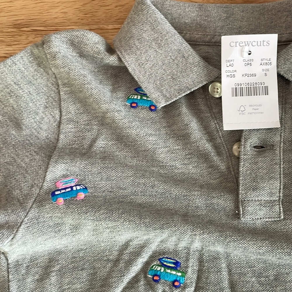 Lot of 3 Boys JCrew Crewcuts Summer Shirts Polo size 6-7 Small - Picture 3 of 8